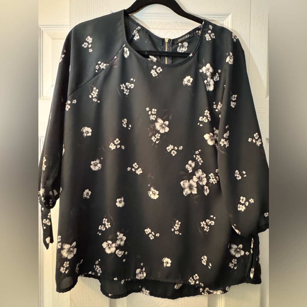 Papermoon Floral Green Blouse